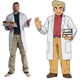 Geoff as Professor Oak